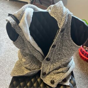 Women's Gray Button-Up Vest